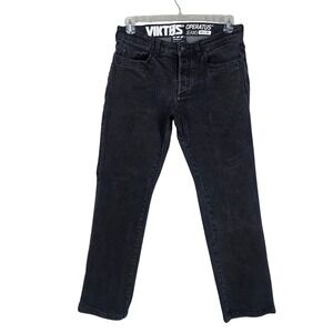 Viktos Operatus Tactical Jeans Mens 34x30 Black Denim EDC Stretch Pants (32x30)
